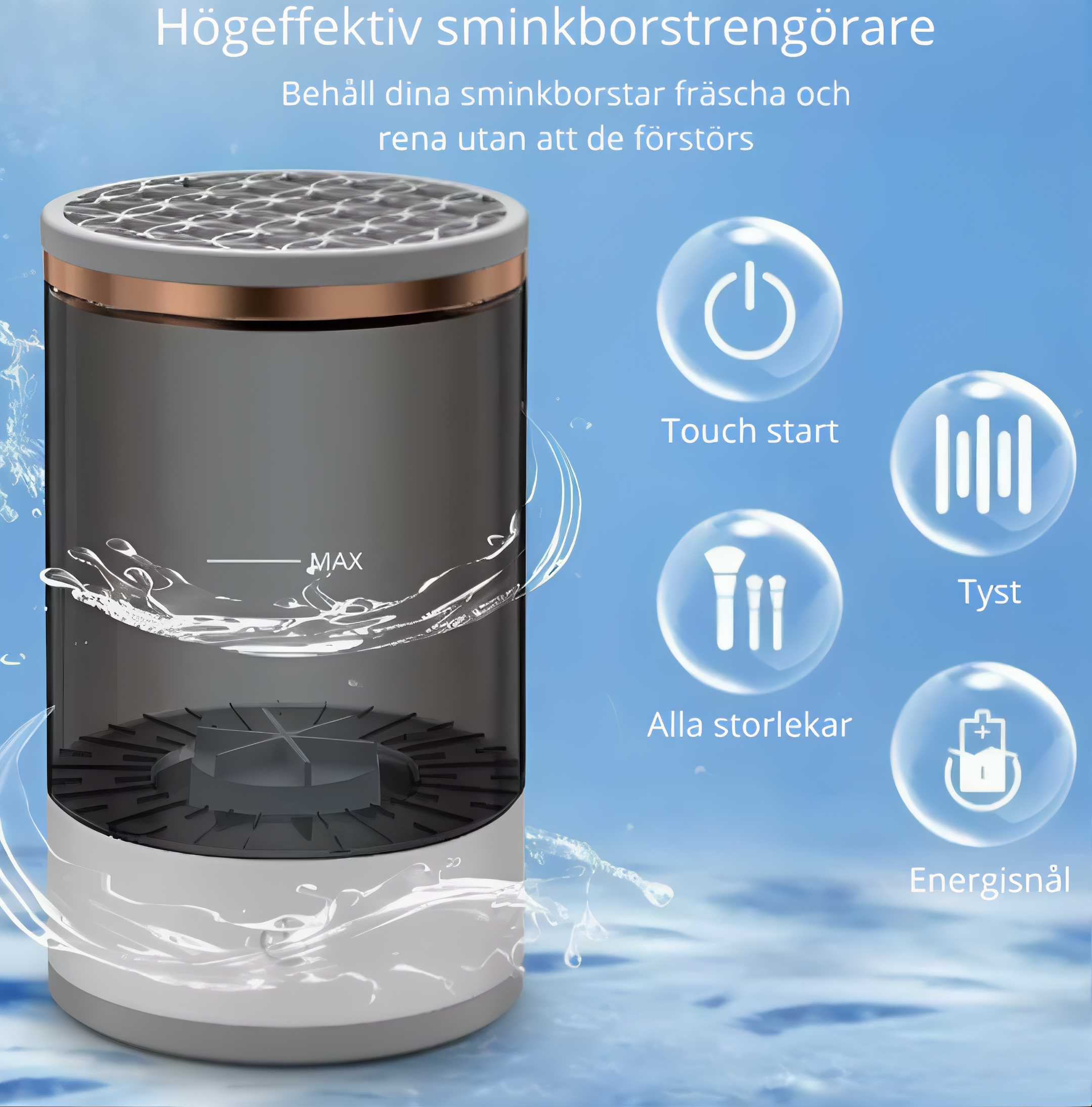 Rengöringsmaskin för sminkborstar